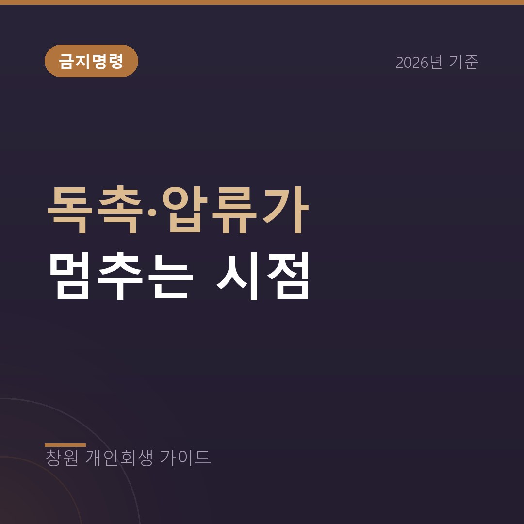 개인회생 금지명령, 독촉과 압류가 멈추는 시점 정리
