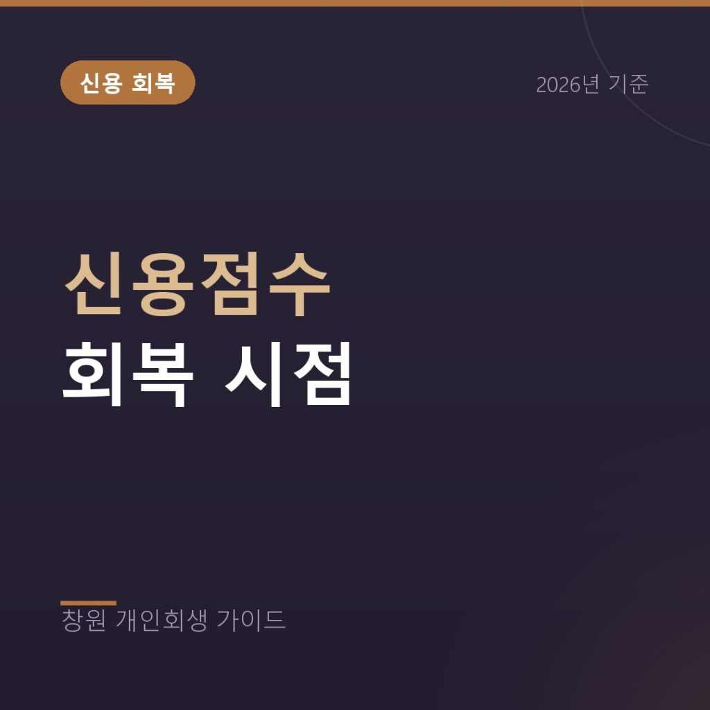 개인회생 신용점수 회복, 면책 후 연체기록 삭제 시점