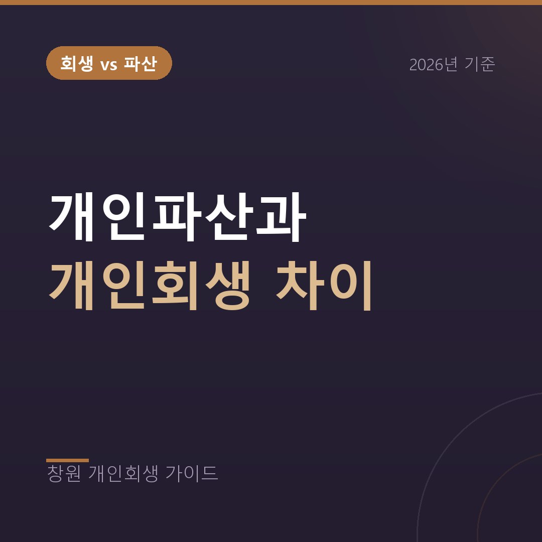 창원 개인회생 개인파산과 개인회생 차이