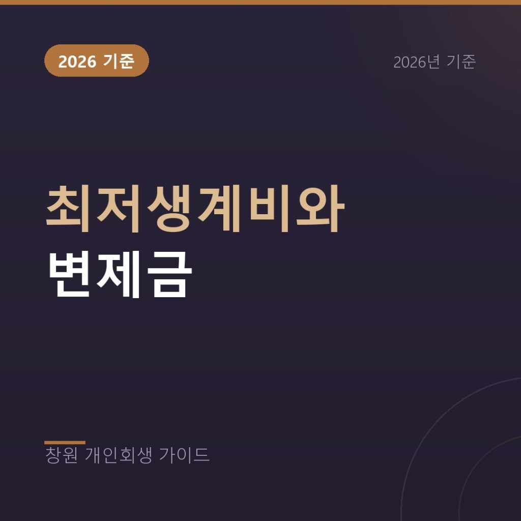 2026 최저생계비와 개인회생 변제금, 공식과 조견표