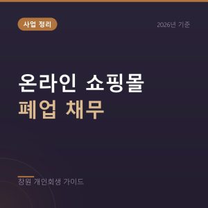 온라인 쇼핑몰 폐업 후 남은 빚, 재고와 광고비 채무 정리