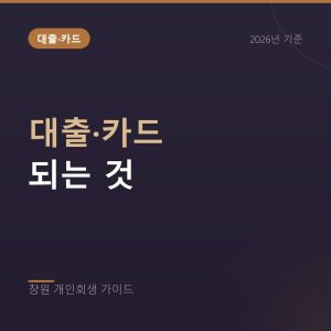개인회생 중 대출과 신용카드, 되는 것과 안 되는 것