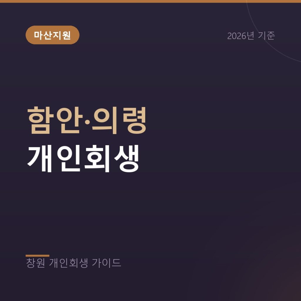 함안 의령 개인회생, 마산지원 관할과 산단 근로 소득