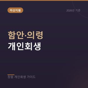 함안 의령 개인회생, 마산지원 관할과 산단 근로 소득